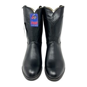 NWOB Justin Boots Men's Western Boots Black Size 12 3E